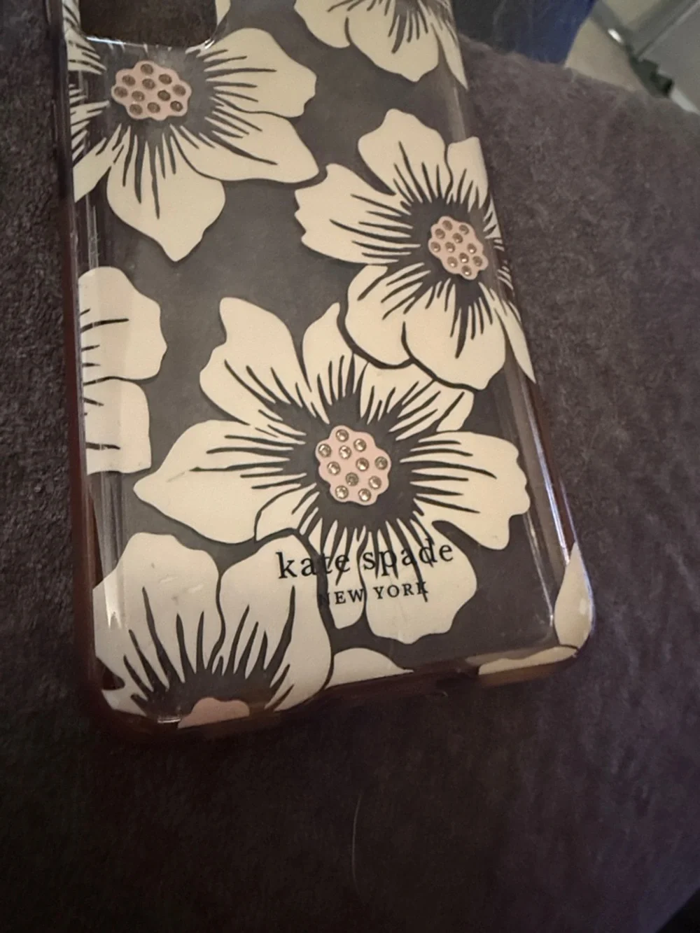 kate spade Black and White Floral Phone Case